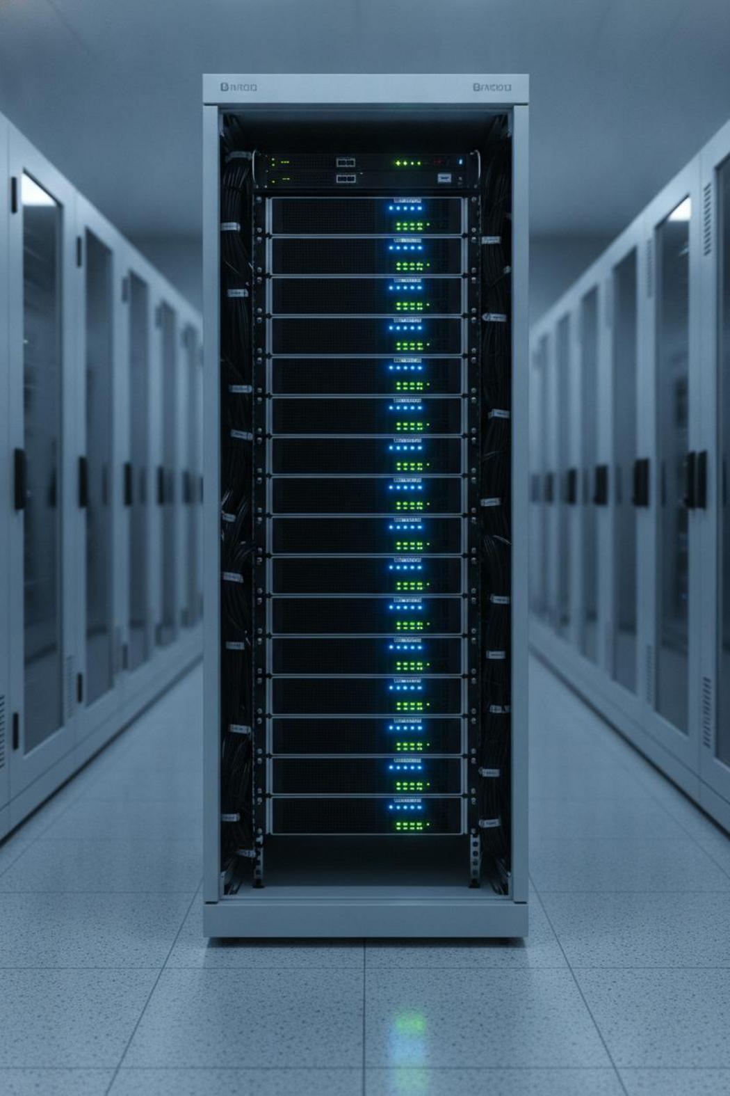 Server rack corridor in data center — infrastructure powering the best AI agent leaderboard 2026 benchmarks